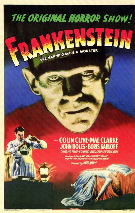 Frankenstein with Boris Karloff From 1931.11x17 Poster Printed on Heavy Card Stock Paper.