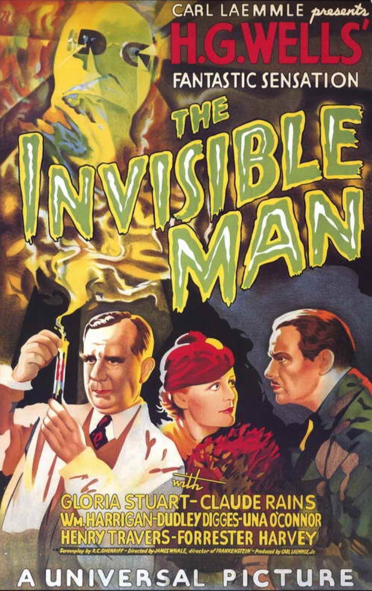 The Invisible Man by HG Wells On A Unframed 11x17 Poster. Printed on Heavy Card Stock Paper.