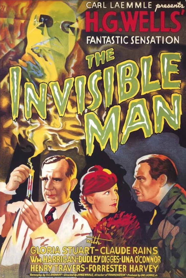 The Invisible Man by HG Wells On A Unframed 11x17 Poster. Printed on Heavy Card Stock Paper.