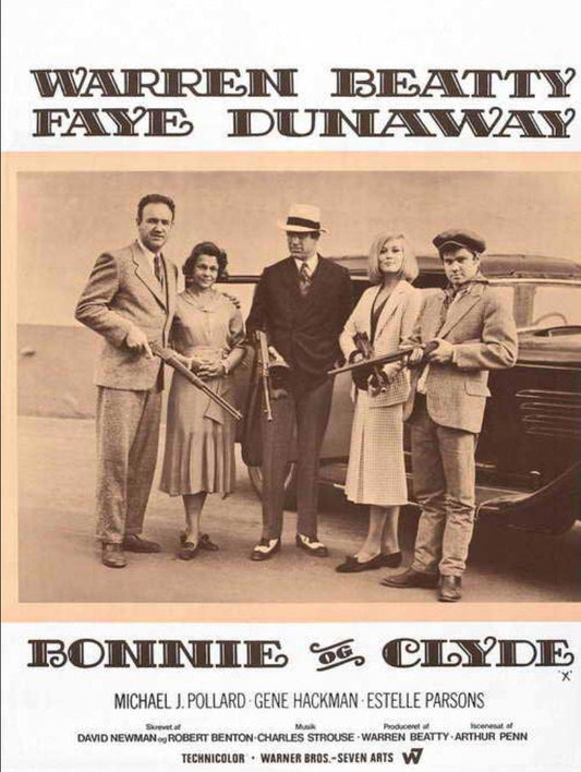 Bonnie and Clyde From 1967. Unframed Poster is Printed on Heavy Card Stock Paper.