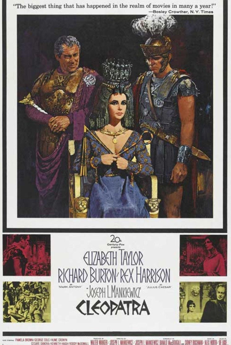 Cleopatra With Elizabeth Taylor and Richard Burton.11x17 Unframed Poster.Printed on Card Stock Paper.