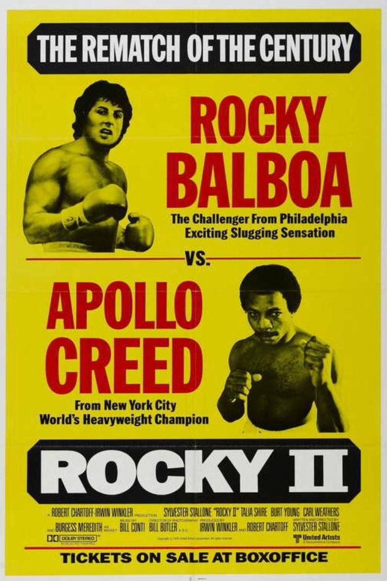 Rocky vs Apollo Creed From Rocky 2.Unframed 11x17 Poster is Printed on Heavy Car Stock Paper.