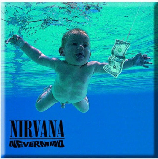 Nirvana Nevermind Album Cover on a 3”x3” Metal Magnet.Perfect Decoration For The Fridge or any Metal Surface.Gift For Him or Her.