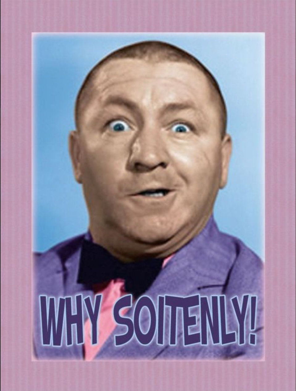 Curly From The Three Stooges on  a 3.5” x 2.5” Metal Magnet With Glossy Finish.A Funny Magnet For Him or Her.