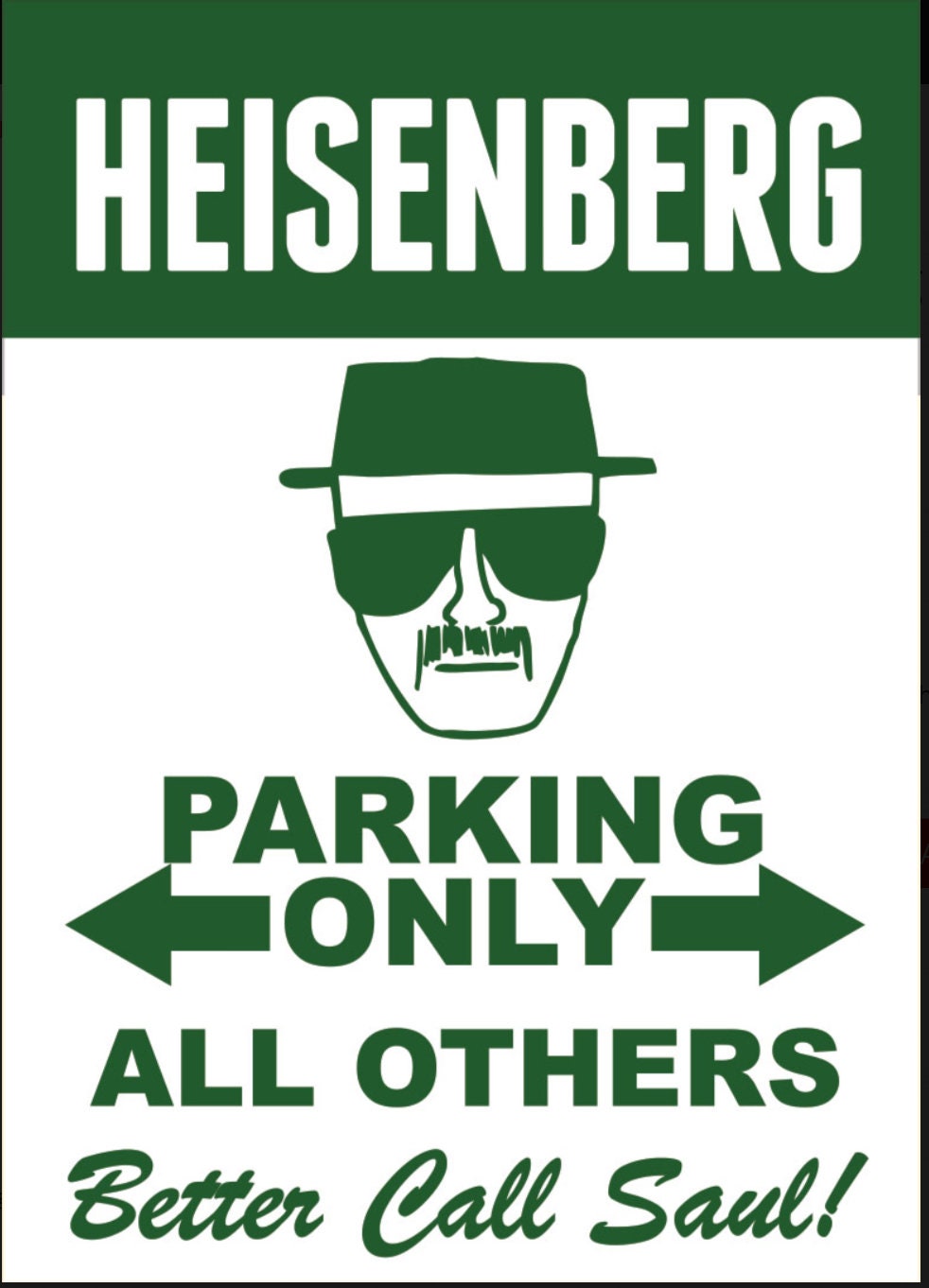 Heisenberg Of Breaking Bad Fame on  a 3.5” x 2.5” Metal Magnet With Glossy Finish.A Funny Magnet For Him or Her.