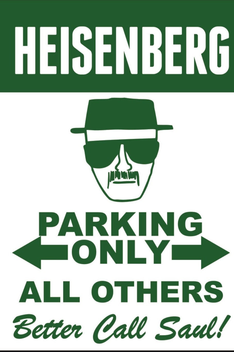 Heisenberg Of Breaking Bad Fame on  a 3.5” x 2.5” Metal Magnet With Glossy Finish.A Funny Magnet For Him or Her.