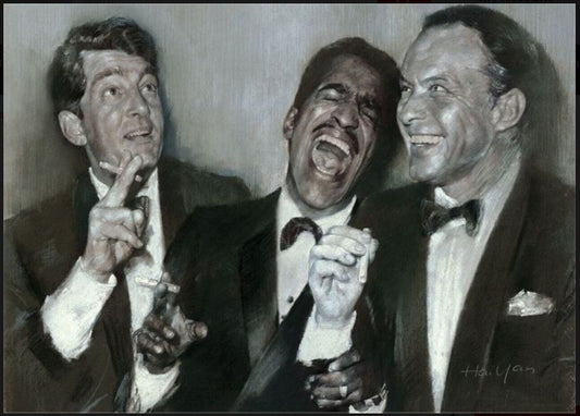 The Rat Pack on a 3.5” x 2.5” Metal Magnet With Glossy Finish.A Magnet For Him or Her.