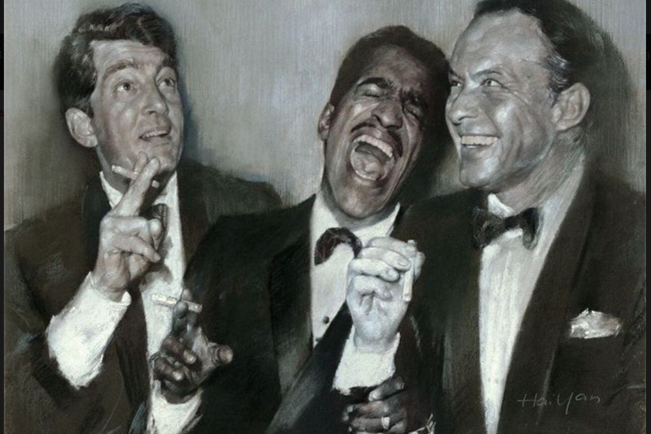 The Rat Pack on a 3.5” x 2.5” Metal Magnet With Glossy Finish.A Magnet For Him or Her.